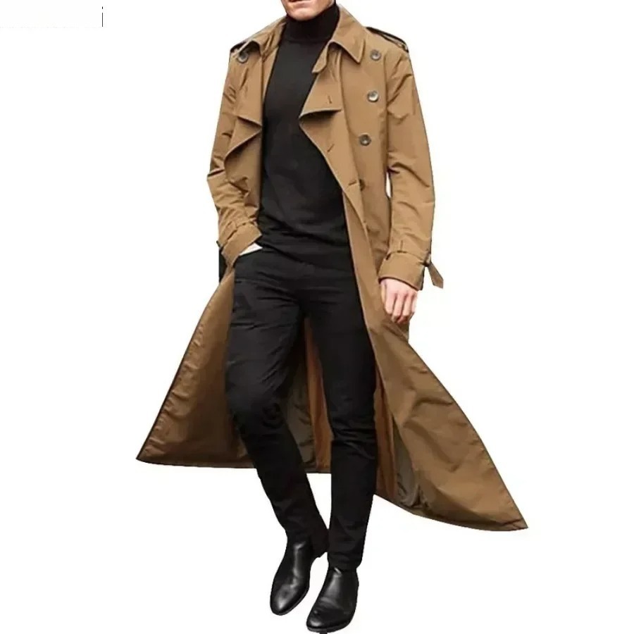 Men'S Fashion X - Männer Lange Trenchcoats Jacke Mode Elegante