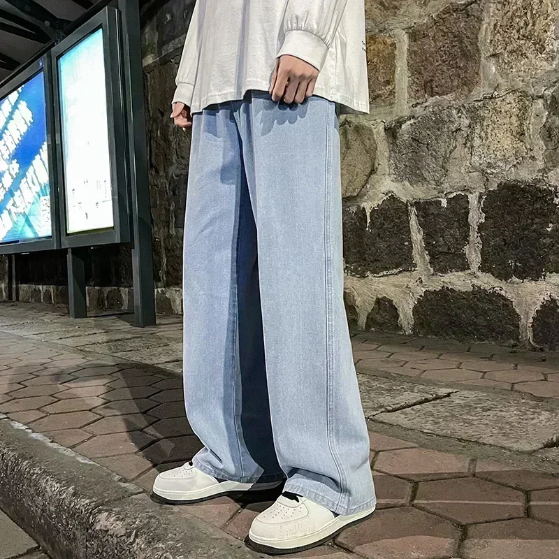 Men'S Fashion Grey Jeans - Koreanischer Streetwear-Stil, neue Mode, lockere, lässige