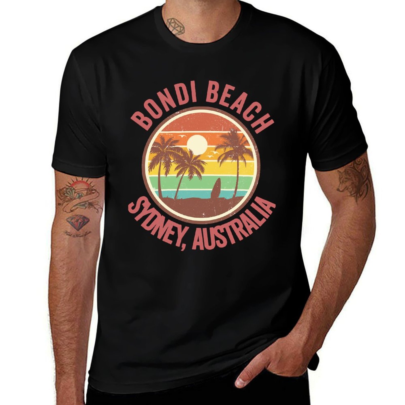 Men'S Fashion Sydney - Retro Bondi Beach Sydney Australien Sonnenuntergang