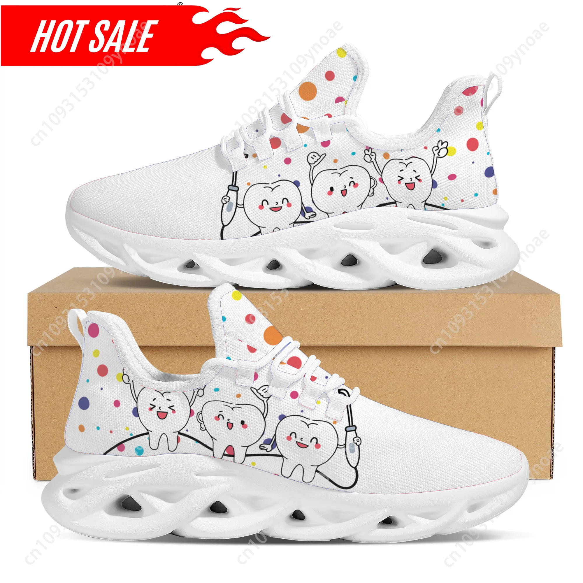 Mens Fashion Trainers - Neue Trend Frauen Wohnungen Cartoon Zahnarzt
