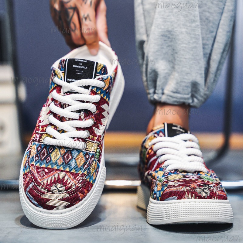 Mens Fashion Trainers - Modische Herren-Leinenschuhe für Frühling und Sommer,