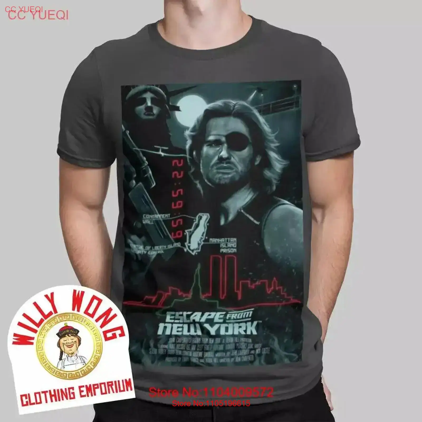 Poster Men Fashion - Escape From New York T-Shirt Retro-Film