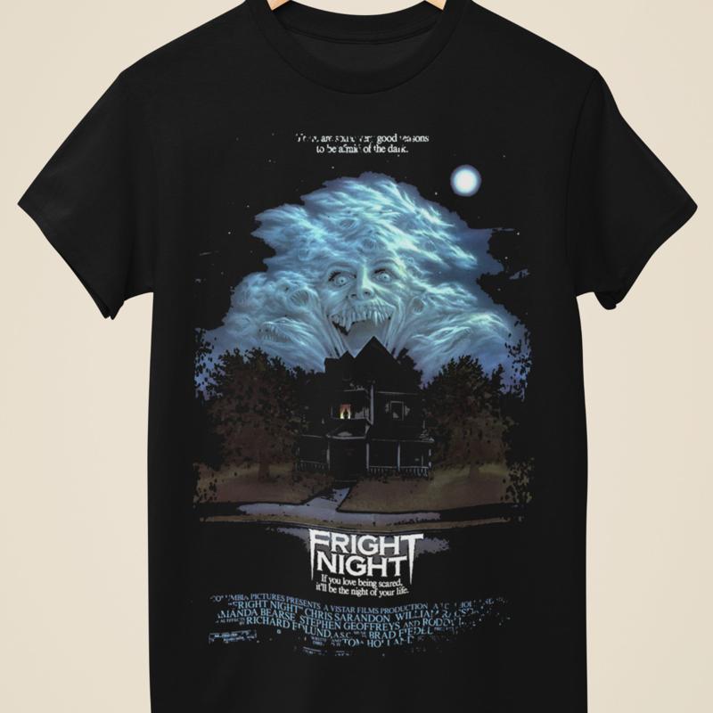 Poster Men Fashion - Fright Night Filmplakat inspiriertes Unisex-T-Shirt in