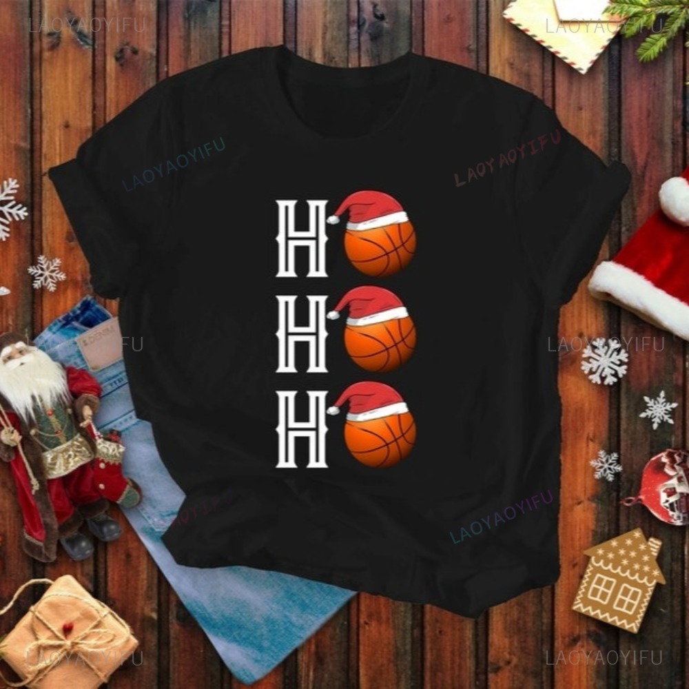 Men'S Fashion With Hat - Ho Ho Ho Basketball Santa Hut