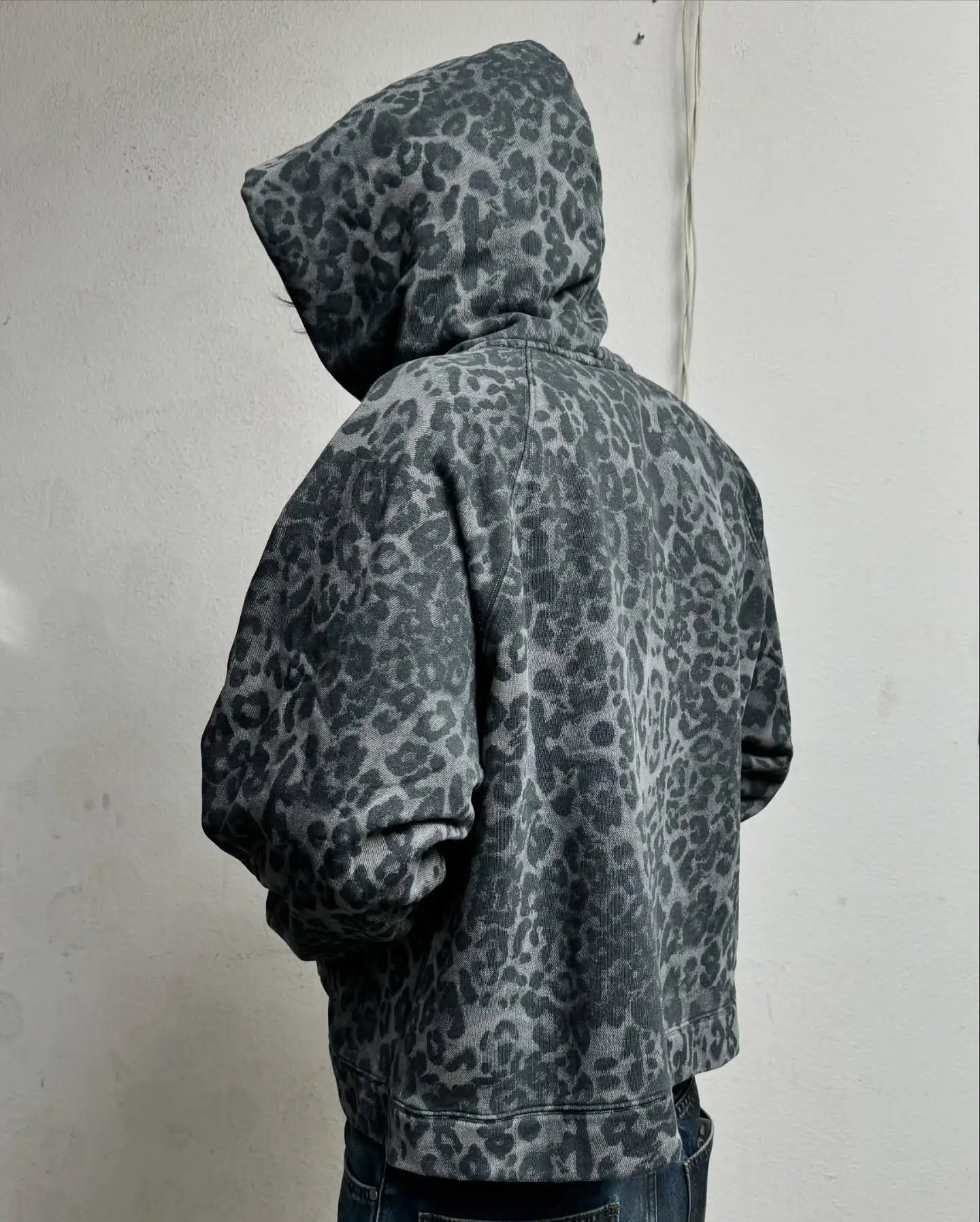 Retro Y2K Leopardenmuster Zipp – Mens Fashion Zip Up Hoodies Bewertung und Preis