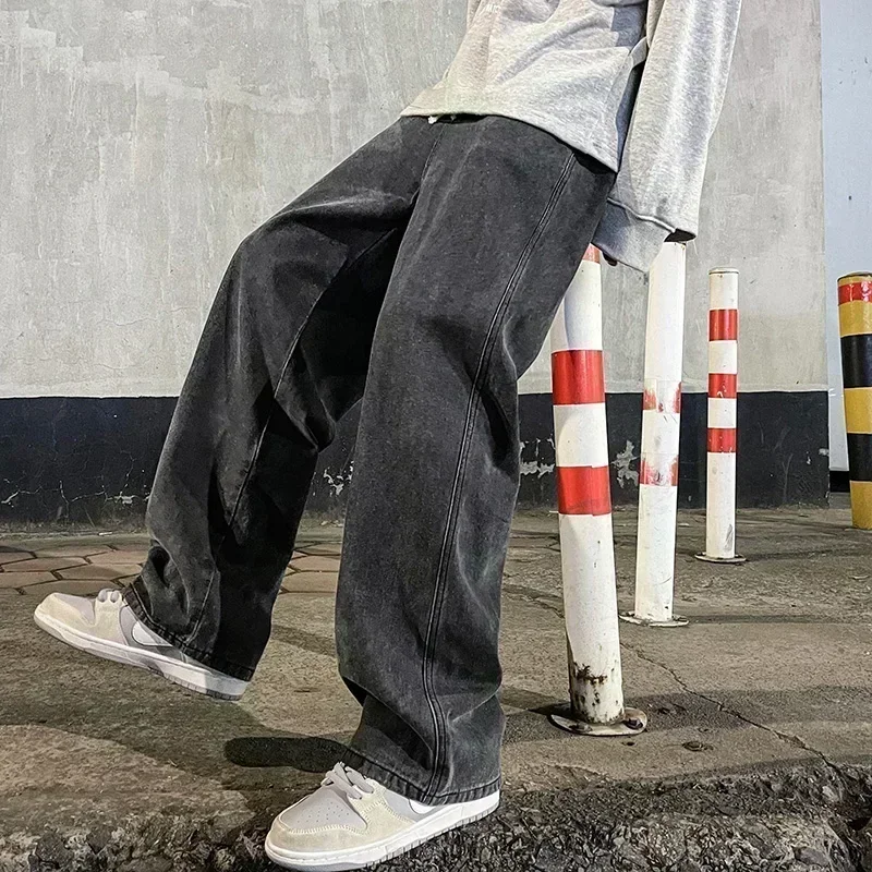 Koreanischer Streetwear-Stil,  – Men'S Fashion Grey Jeans Bewertung und Preis