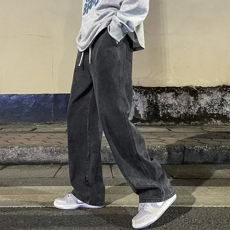 Koreanischer Streetwear-Stil,  – Men'S Fashion Grey Jeans Bewertung und Preis