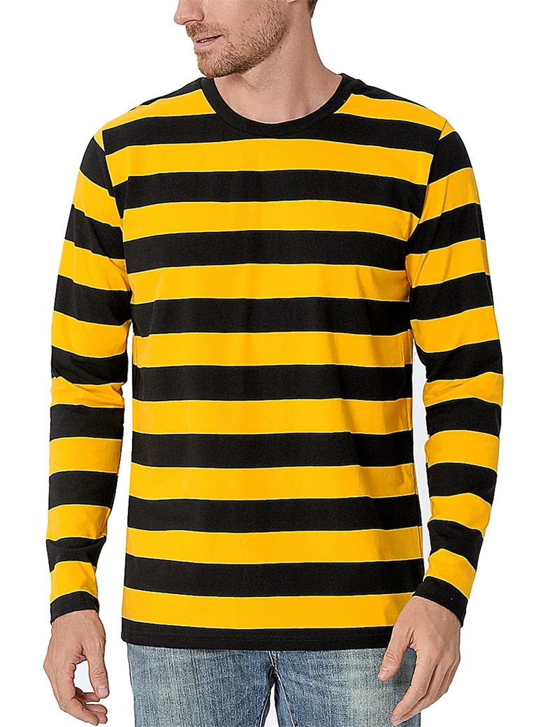 Kontraststreifen 3D-Druck Herr – Mens Fashion Clothes Bewertung und Preis