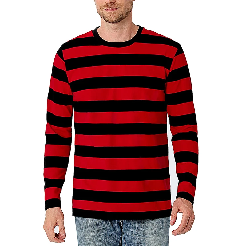 Kontraststreifen 3D-Druck Herr – Mens Fashion Clothes Bewertung und Preis