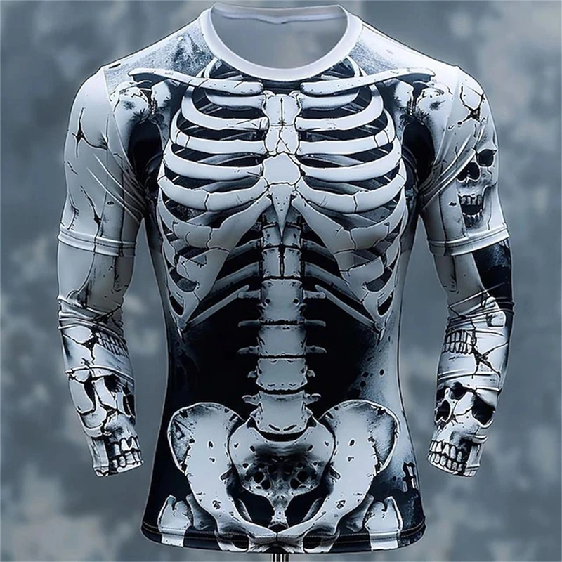 3D-Druck Skelett-Schädel-Muste – Men'S Fashion T Shirts Bewertung und Preis