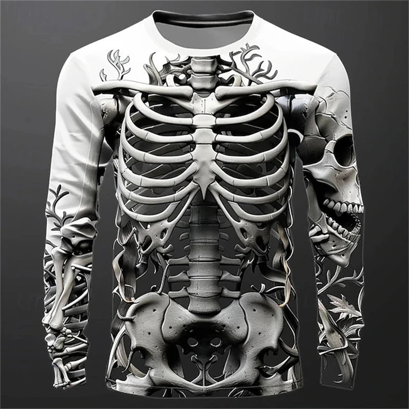 3D-Druck Skelett-Schädel-Muste – Men'S Fashion T Shirts Bewertung und Preis