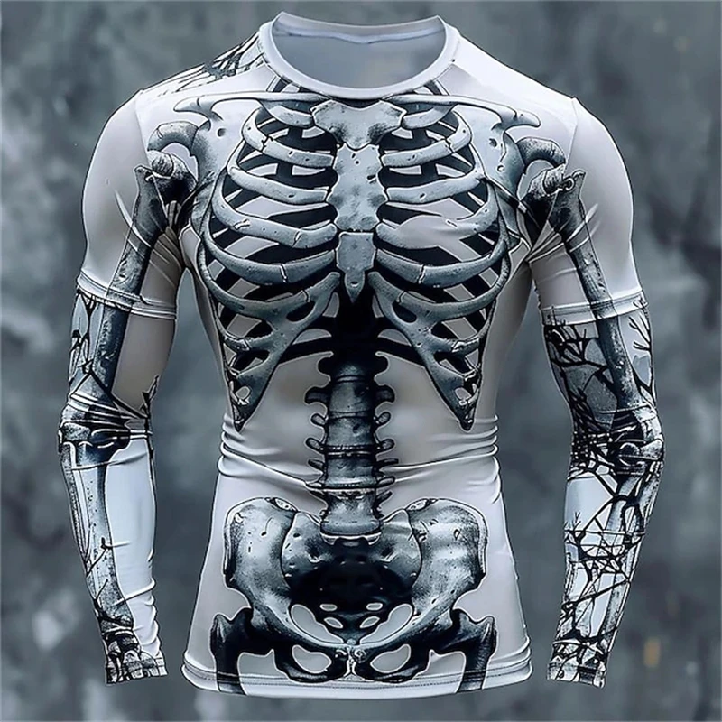 3D-Druck Skelett-Schädel-Muste – Men'S Fashion T Shirts Bewertung und Preis