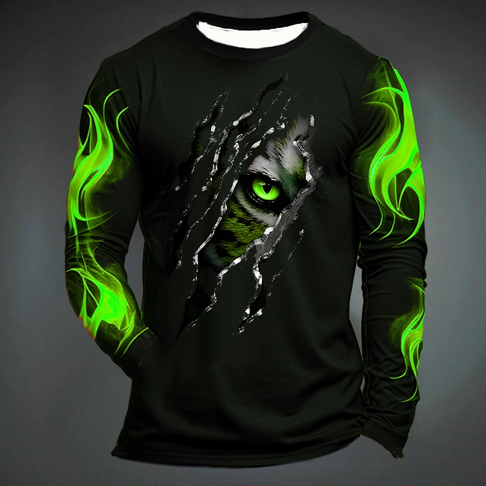 Lustiges Tiger-Print-T-Shirt f – Mens Fashion Clothes Bewertung und Preis