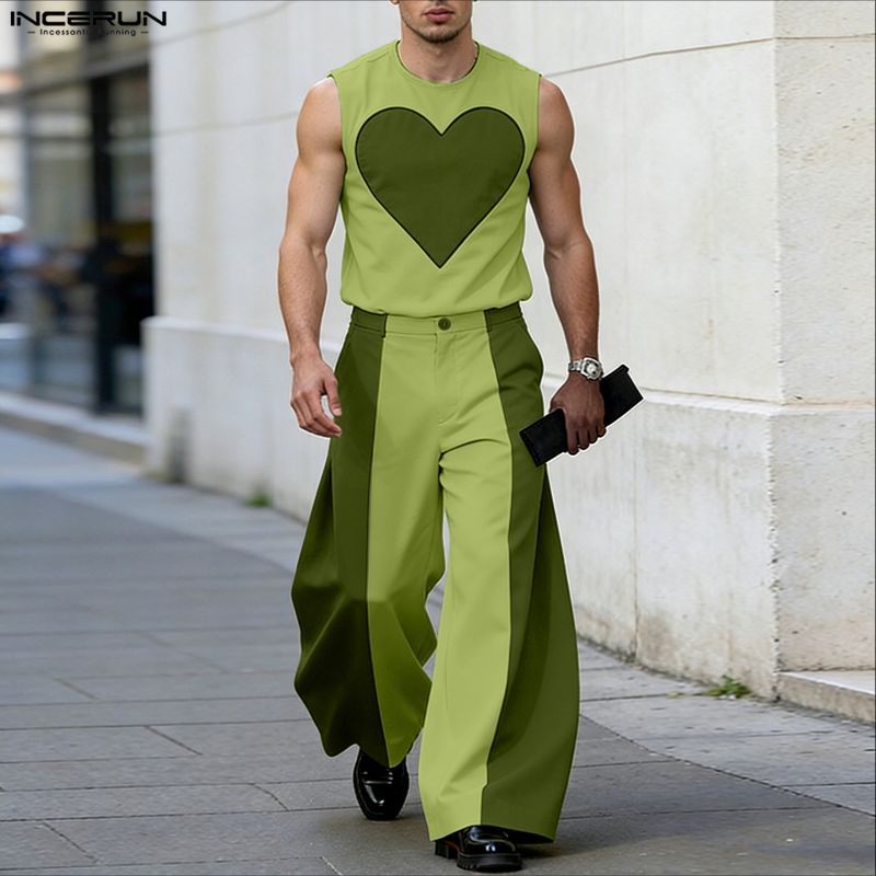 INCERUN Herren-Sets, Patchwork – Mens Fashion Summer Bewertung und Preis