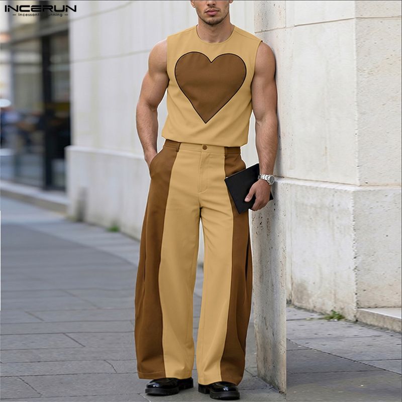 INCERUN Herren-Sets, Patchwork – Mens Fashion Summer Bewertung und Preis
