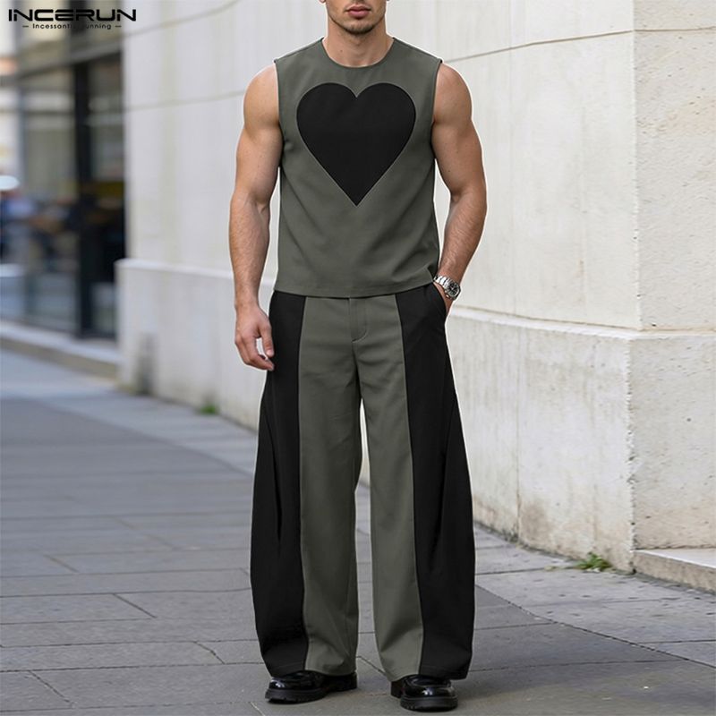 INCERUN Herren-Sets, Patchwork – Mens Fashion Summer Bewertung und Preis