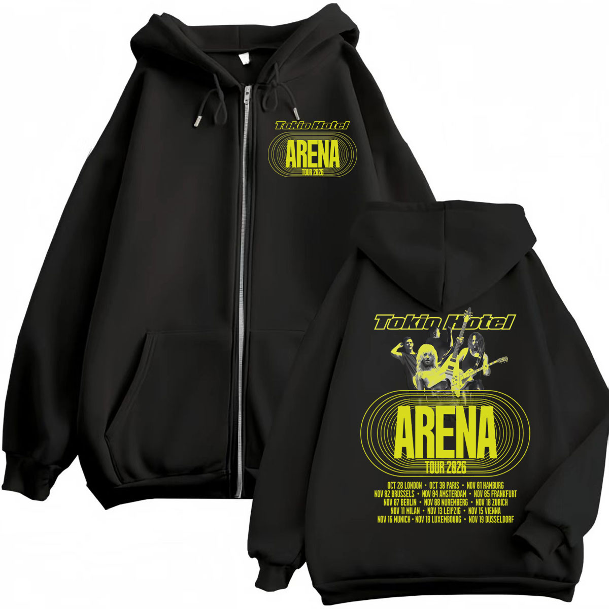 Tokio Hotel Arena Tour 2026 Ka – Mens Fashion Zip Up Hoodies Bewertung und Preis