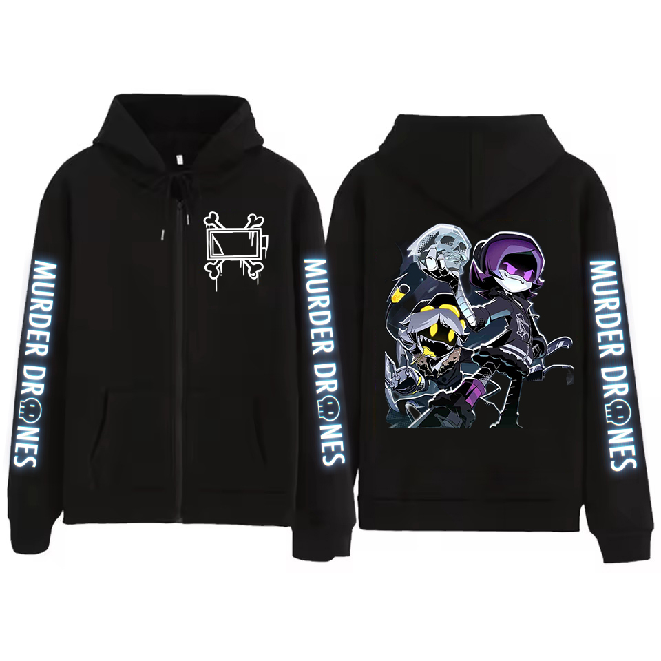 Murder Drones Grafik-Reißversc – Mens Fashion Zip Up Hoodies Bewertung und Preis