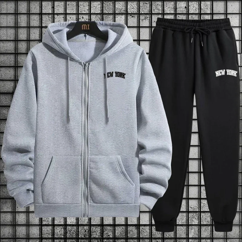 Herren-Trainingsanzug – Hochwe – Mens Fashion Zip Up Hoodies Bewertung und Preis