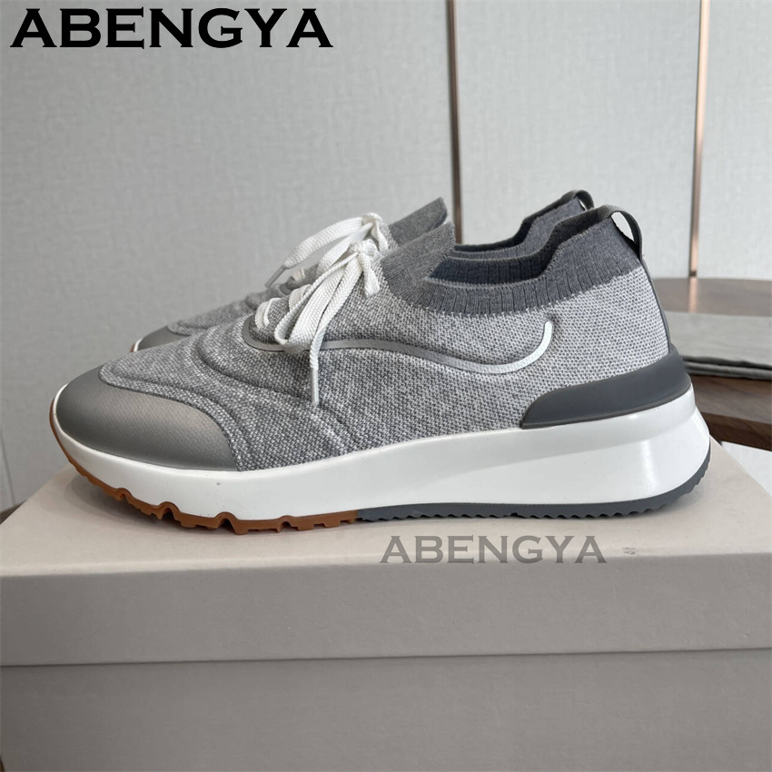 Neue mehrfarbige gestrickte Lo – Mens Fashion Trainers Bewertung und Preis